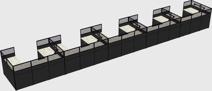 U-shaped cubicle