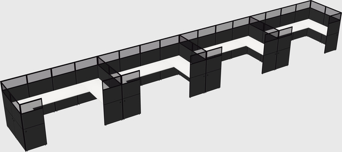 U-shaped cubicle