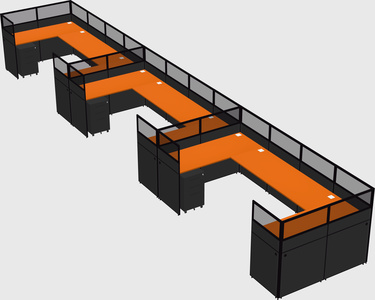 U-shaped cubicle