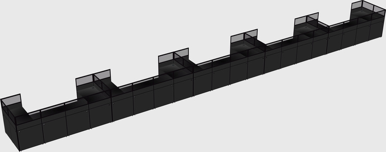 U-shaped cubicle