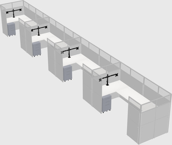 U-shaped cubicle