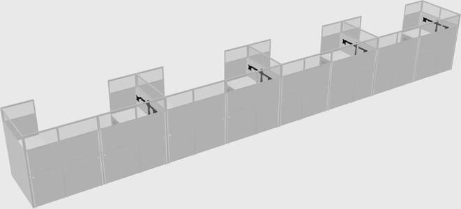 U-shaped cubicle