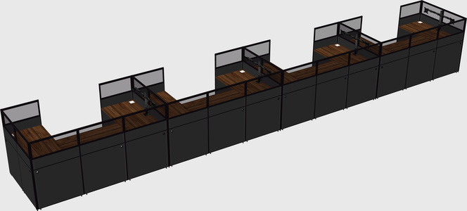 U-shaped cubicle