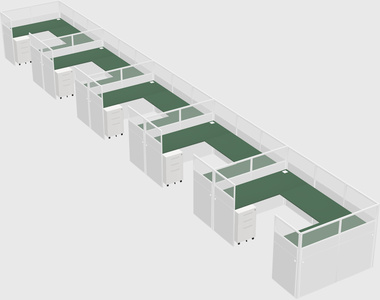 U-shaped cubicle