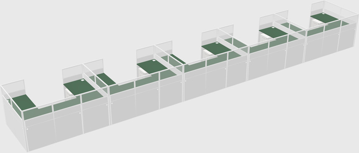 U-shaped cubicle