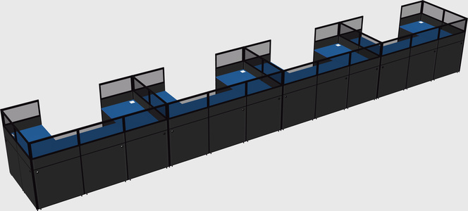 U-shaped cubicle