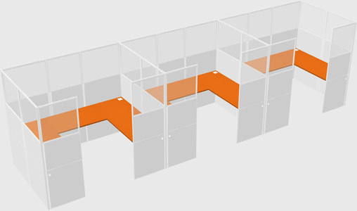 U-shaped cubicle