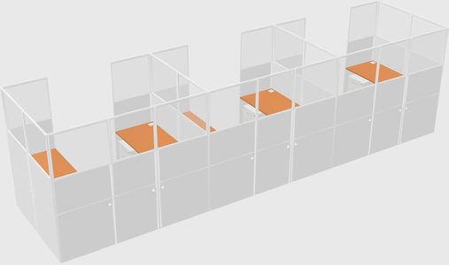 U-shaped cubicle