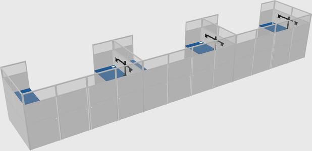 U-shaped cubicle