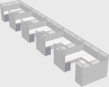 U-shaped cubicle