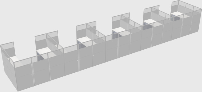 U-shaped cubicle