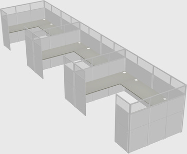 U-shaped cubicle