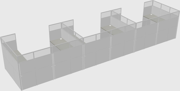 U-shaped cubicle