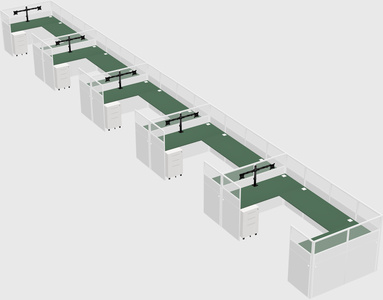 U-shaped cubicle
