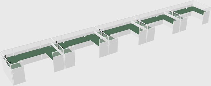 U-shaped cubicle