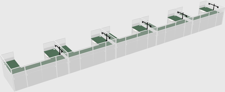 U-shaped cubicle