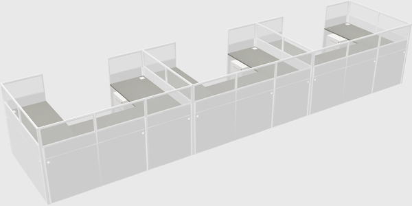 Cabine en u