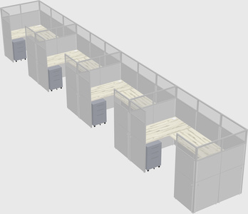 U-shaped cubicle