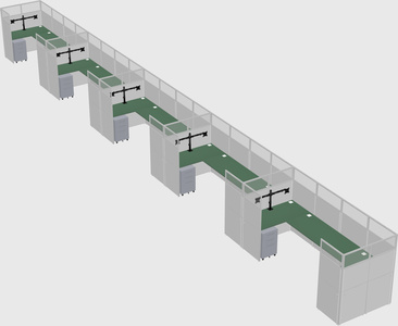 U-shaped cubicle