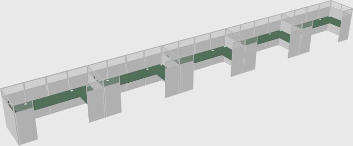 U-shaped cubicle