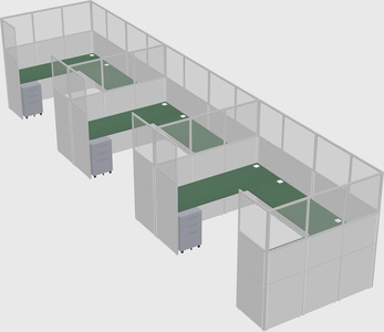 U-shaped cubicle