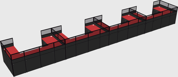 U-shaped cubicle