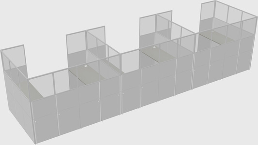 U-shaped cubicle