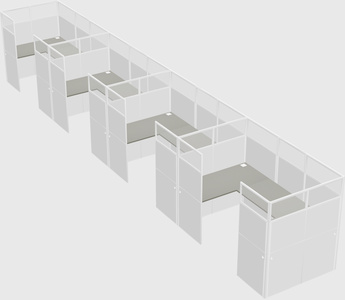 U-shaped cubicle