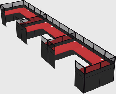 U-shaped cubicle