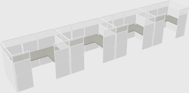 U-shaped cubicle