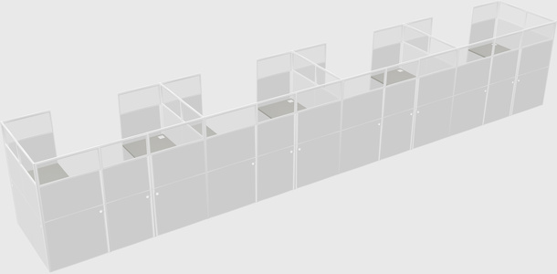 U-shaped cubicle