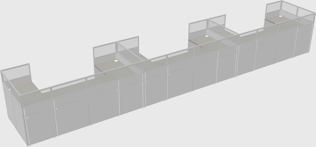 U-shaped cubicle