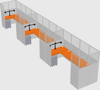 U-shaped cubicle