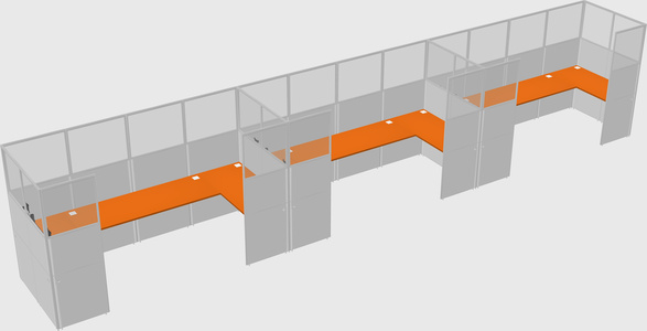 U-shaped cubicle