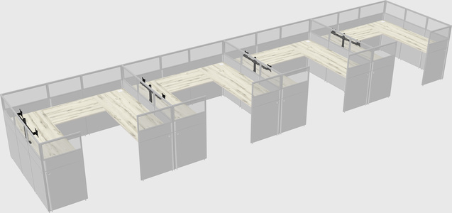 U-shaped cubicle