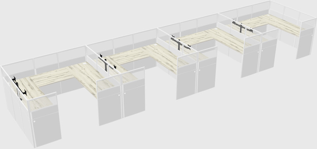Cabine en u