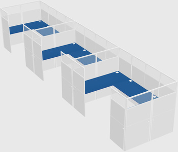 U-shaped cubicle