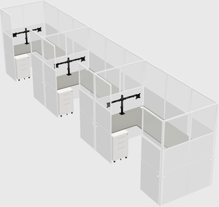 U-shaped cubicle