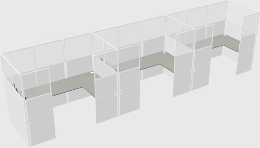 U-shaped cubicle