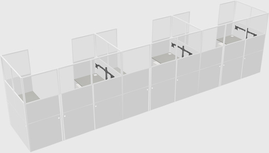 U-shaped cubicle