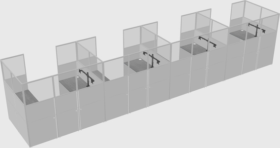 U-shaped cubicle