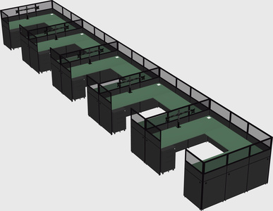 U-shaped cubicle
