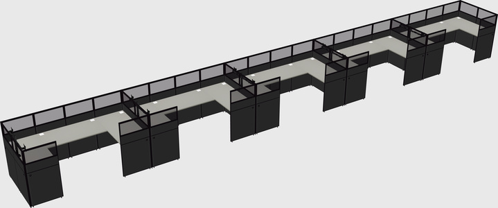 U-shaped cubicle