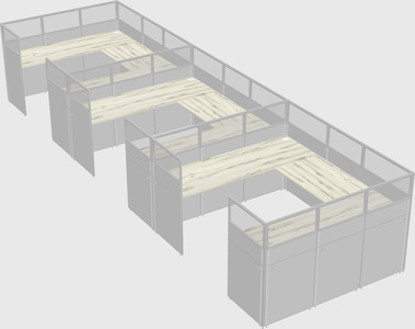 U-shaped cubicle