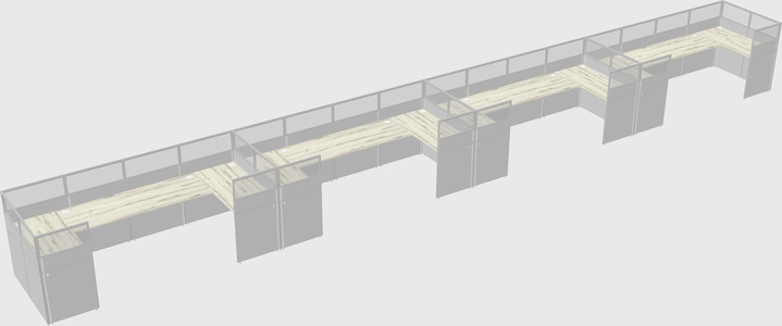 U-shaped cubicle