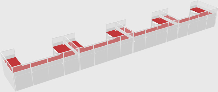 U-shaped cubicle