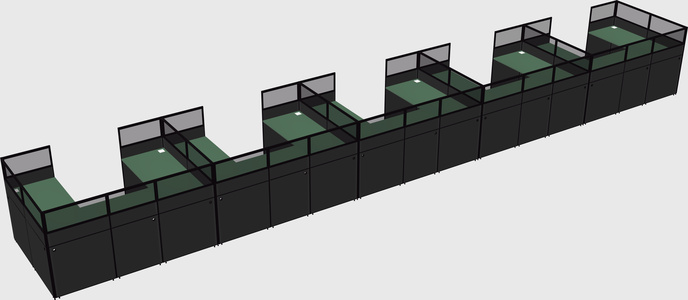 U-shaped cubicle