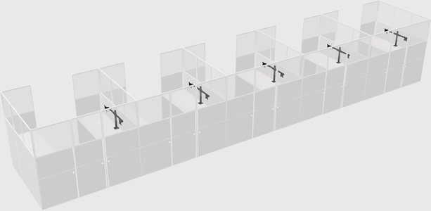 U-shaped cubicle