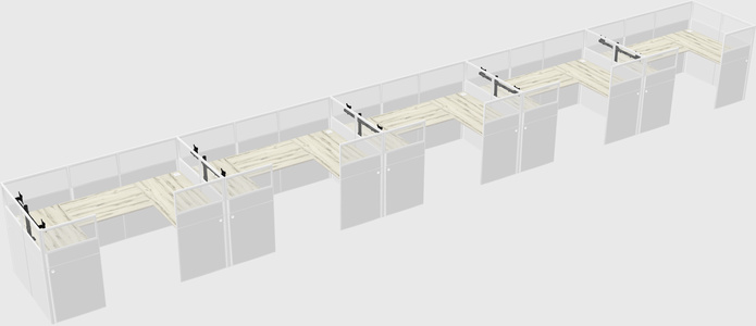 U-shaped cubicle