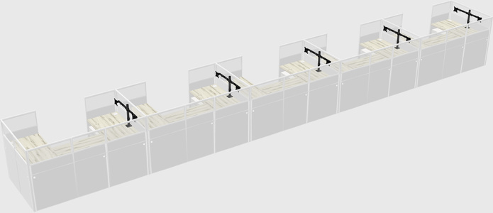 U-shaped cubicle